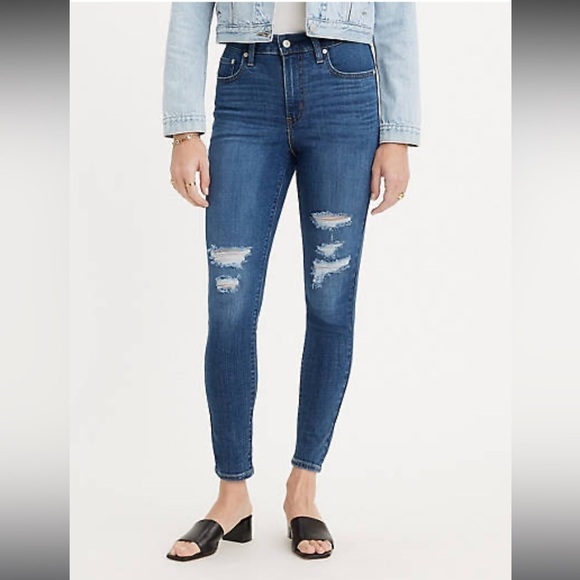 Levi’s 721 high rise distressed skinny jeans size 30 - Picture 1 of 12